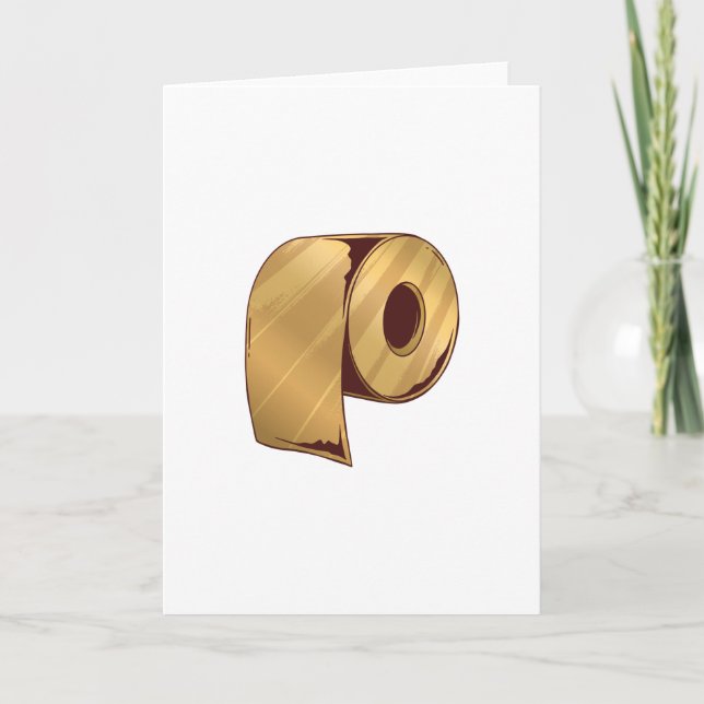 Golden Toilet Papper Kort (Framsida)