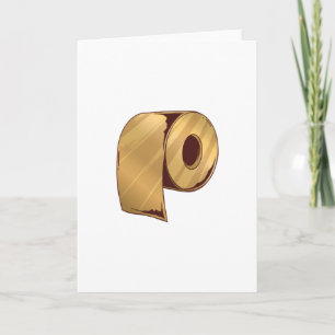Golden Toilet Papper Kort