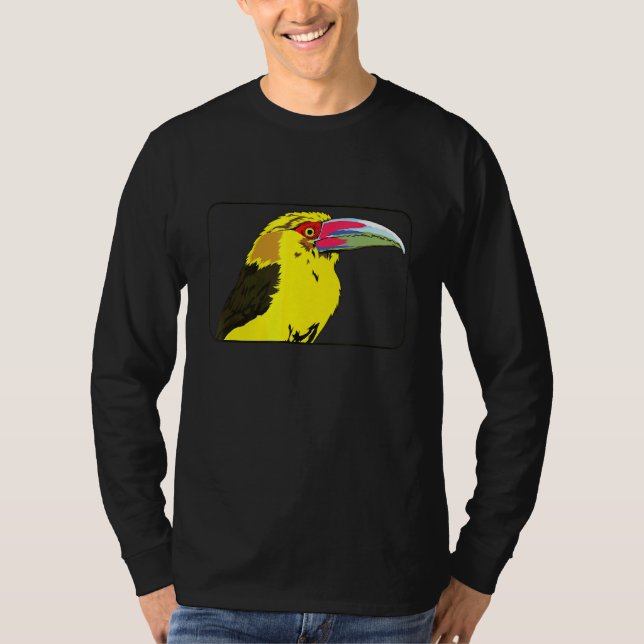 Golden Toucan Bird T Shirt (Framsida)
