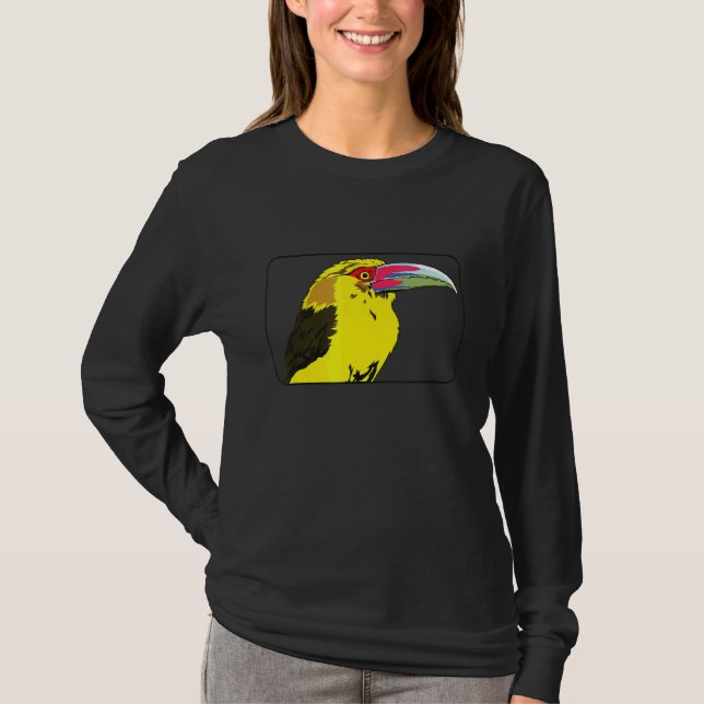 Golden Toucan Bird T Shirt (Framsida)