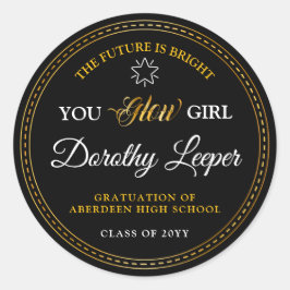 Golden touch Brighten din framtid. Runt Klistermärke