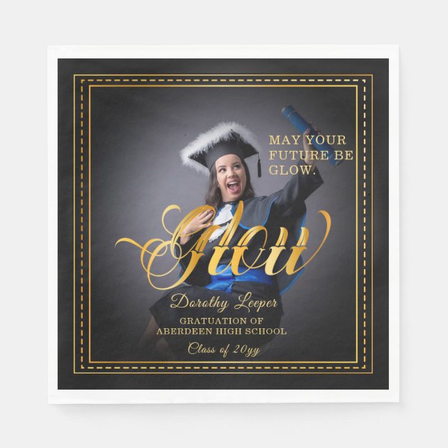 Golden touch Glow din framtid. Pappersservett (Framsidan)