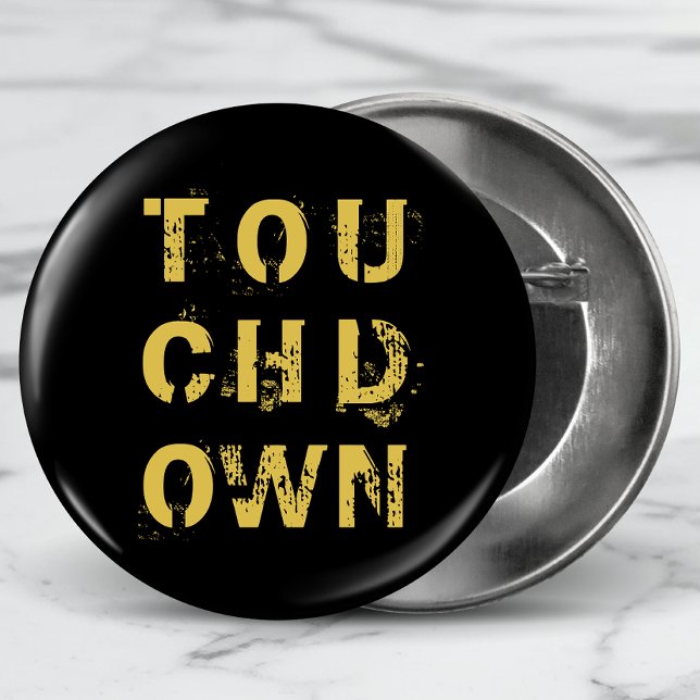 Golden Touchdown Football Typography Knapp (Skapare uppladdad)