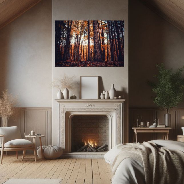 Golden Träd Hazy Autumn Aeftermiddag Poster (Skapare uppladdad)