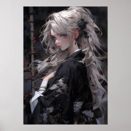 Golden Tranquibility: Beauty of the Öster Anime Poster