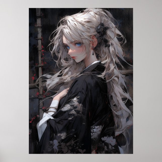 Golden Tranquibility: Beauty of the Öster Anime Poster (Framsidan)
