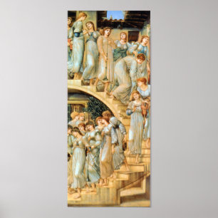 Golden Trappor av Edward Burne Print Poster