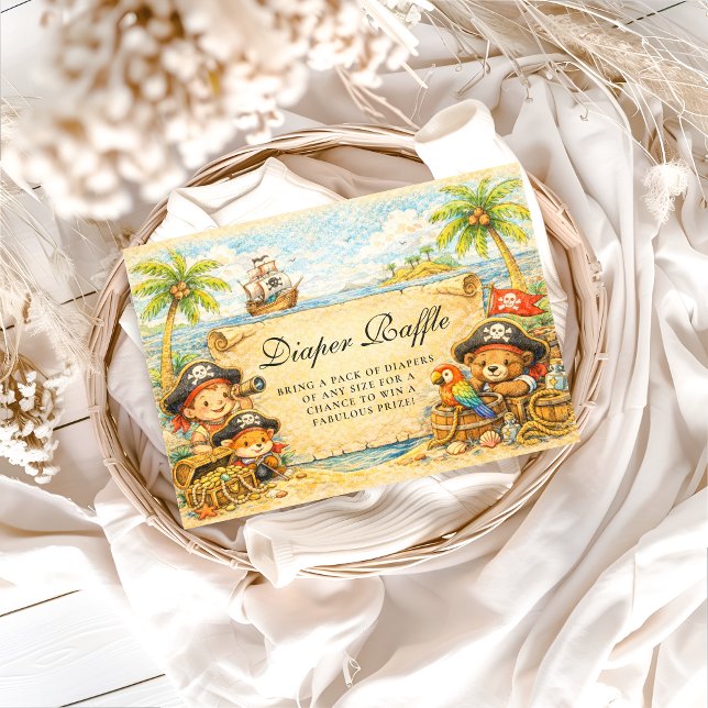 Golden Treasure Pirate Diapper Raffle Tilläggskort (Skapare uppladdad)