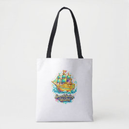 Golden Treasure Ship Totebag | Rikedom & Framgång Tygkasse