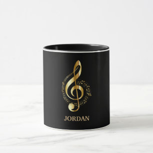 Golden Treble Clef Mugg