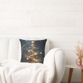 Golden Tree Glamour Throw Pillow Kudde
