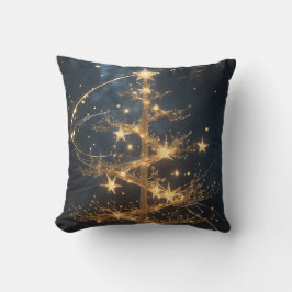 Golden Tree Glamour Throw Pillow Kudde