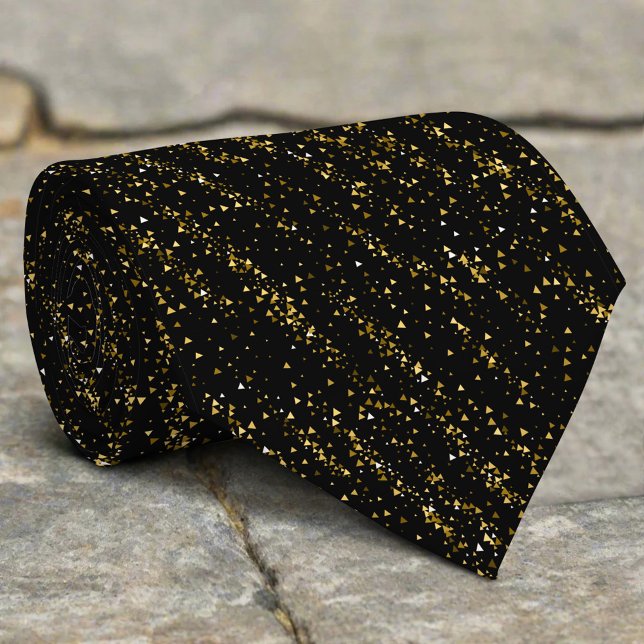 Golden Triangle Dots Black Background Shiny Luxury Slips (Skapare uppladdad)