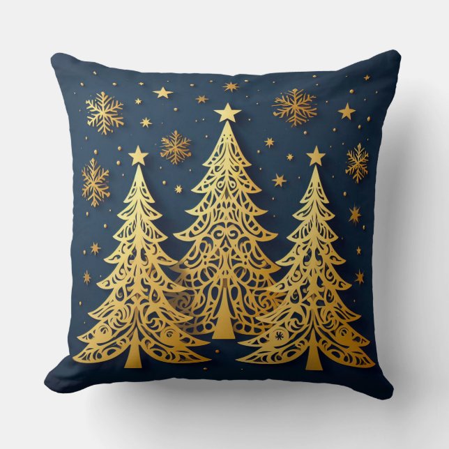 Golden Trio – Starry Pines Kudde (Framsida)