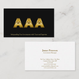 Golden Triple A | Investeringsobligationer i Klass Visitkort