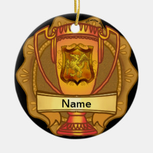 Golden Trophy Custom Name Ornament