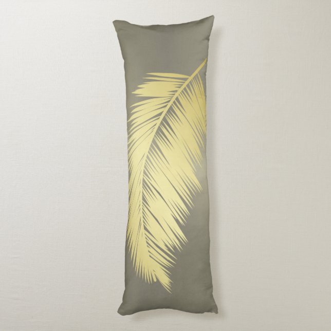 Golden Tropical Handflatan löv Kroppskudde (Baksidan (Vertikal))