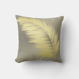 Golden Tropical Handflatan löv Kudde