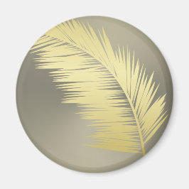 Golden Tropical Handflatan löv Magnet