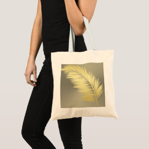 Golden Tropical Handflatan löv Tygkasse