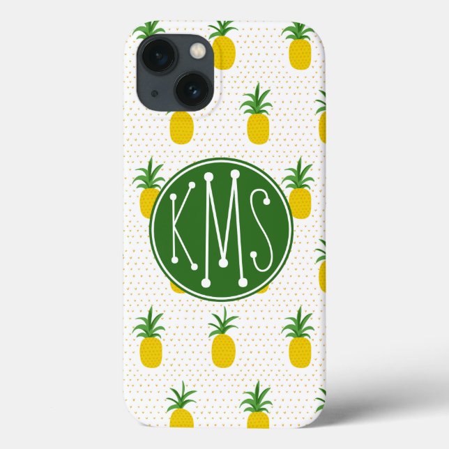 Golden Tropical Pineapples | Monogram (Baksida)