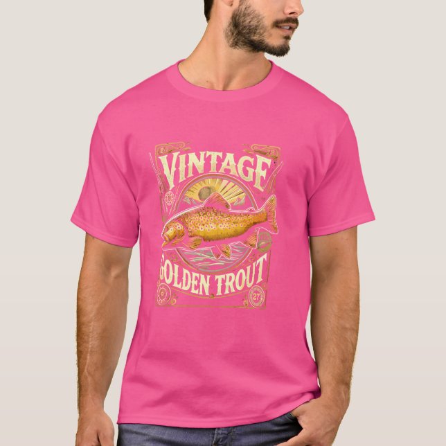 Golden Trout Fishing Flygfiske Outdoor Fly Fishe T Shirt (Framsida)