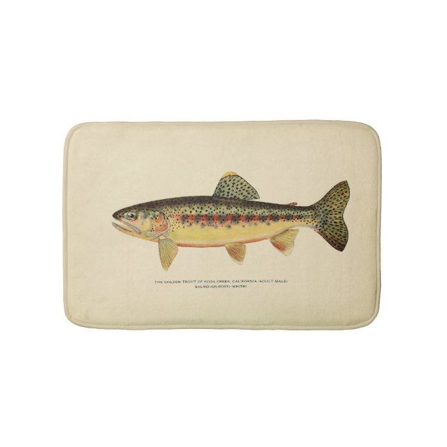 Golden Trout of Soda Bäck, California Bath Mat Badrumsmatta (Framsidan)