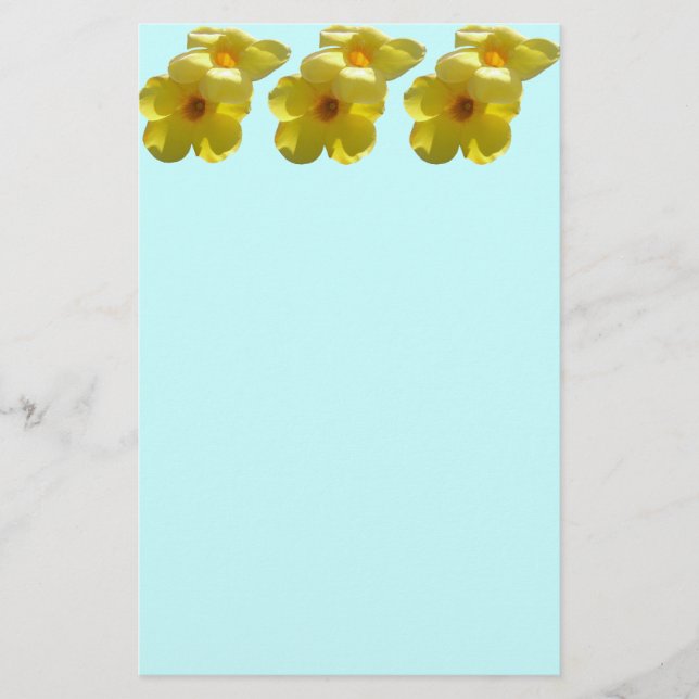 Golden Trumpet Flowers I Brevpapper (Framsida)