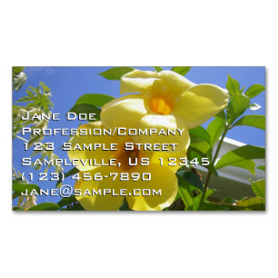 Golden Trumpet Flowers I Magnetiska Visitkort