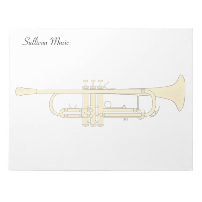 Golden Trumpet Music Theme Anteckningsblock (Framsida)