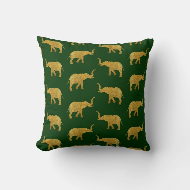 Golden Trumpeting Elephants Kudde (Framsida)