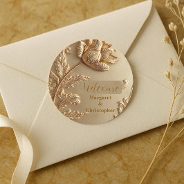 Golden Tulip Ornate Welcome Floral Motifs Wedding  Runt Klistermärke