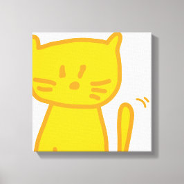 Golden Tur Cat Doodle Canvastryck