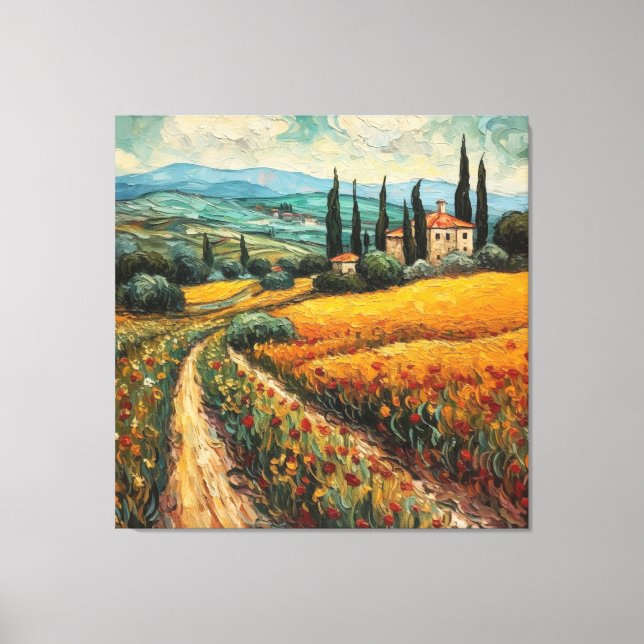Golden Tuscany Dreams Canvastryck (Framsida)
