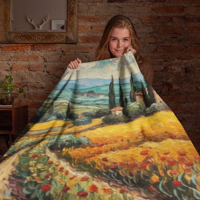 Golden Tuscany Dreams Fleecefilt (Skapare uppladdad)