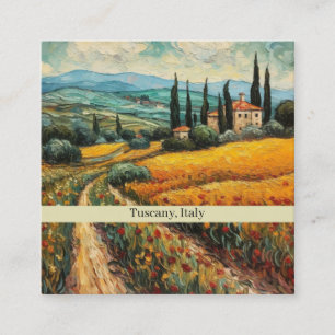 Golden Tuscany Dreams Fyrkantigt Visitkort