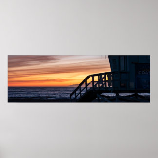 Golden Twilight Hour Sunset - Venedig Beach, CA Poster