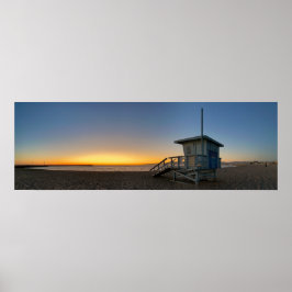 Golden Twilight Hour Sunset - Venedig Beach, CA Poster