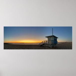 Golden Twilight Hour Sunset - Venedig Beach, CA Poster