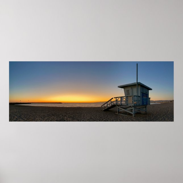Golden Twilight Hour Sunset - Venedig Beach, CA Poster (Framsidan)