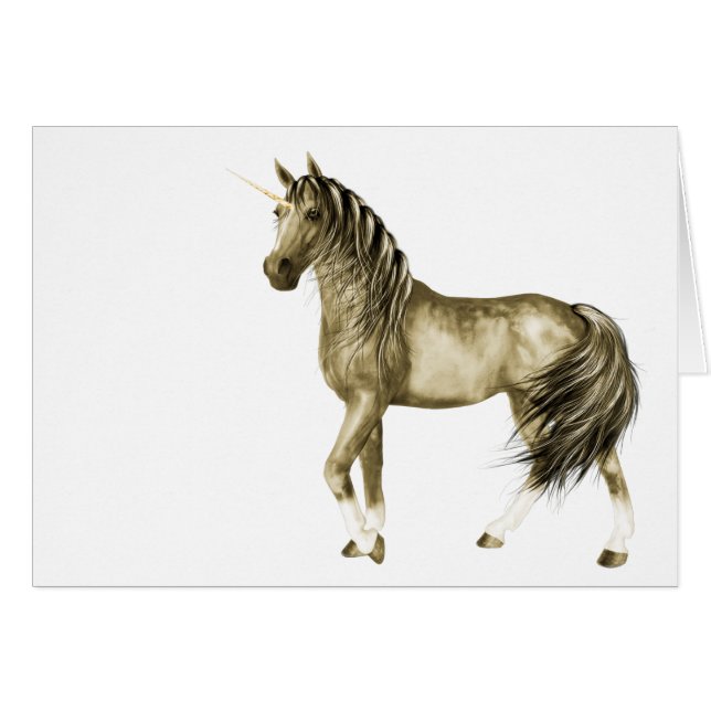 Golden Unicorn Card OBS Kort (Framsidan Horizontal)