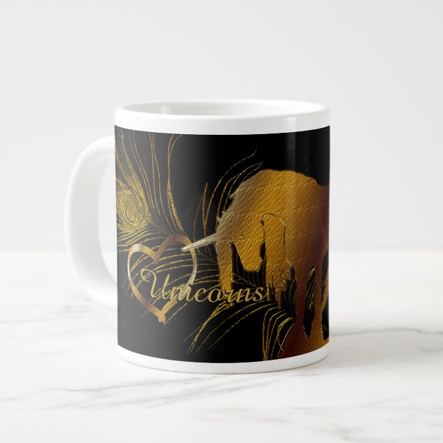 Golden Unicorn Jumbo Mugg (Framsida vänster)