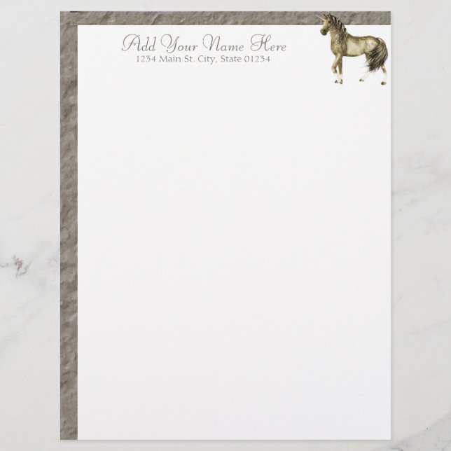 Golden Unicorn Letterhead (Framsida)