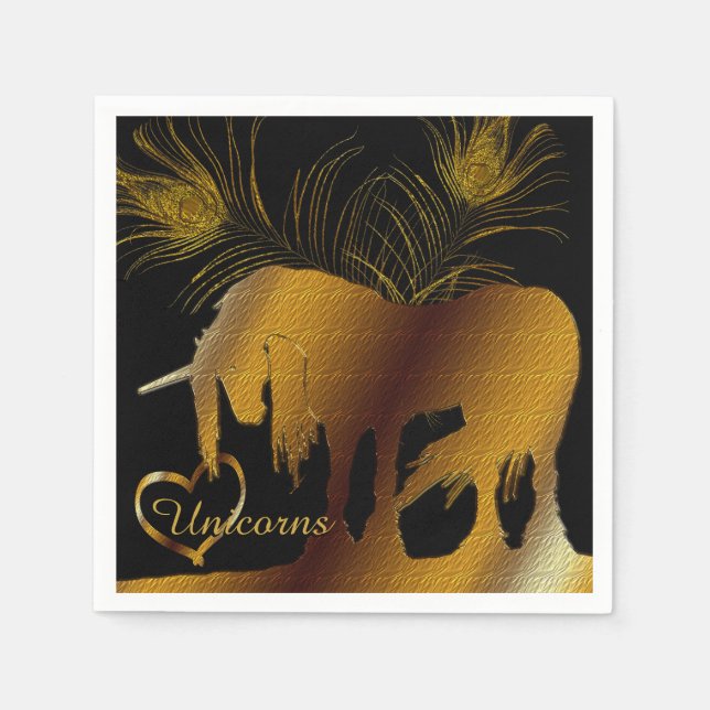 Golden Unicorn Pappersservett (Framsidan)