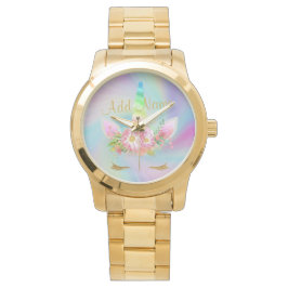 Golden Unicorn Rainbow Guld Watch Armbandsur