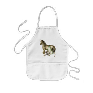 Golden Unicorn & Shy Fairy Apron Barnförkläde