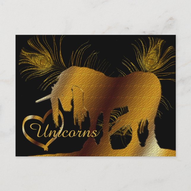 Golden Unicorn Vykort (Framsida)