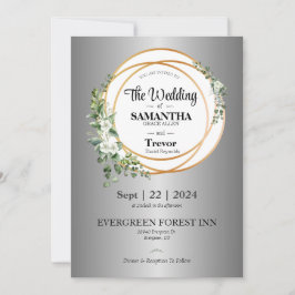 Golden Union som firar Kärlek & engagemanget Bröll Inbjudningar