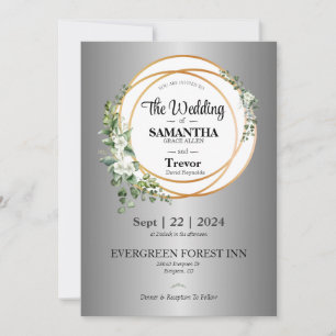 Golden Union som firar Kärlek & engagemanget Bröll Inbjudningar