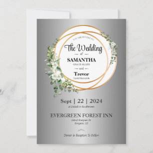 Golden Union som firar Kärlek & engagemanget Bröll Inbjudningar